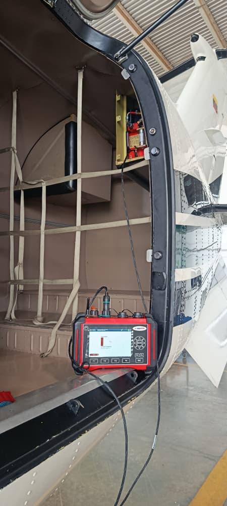 Original on-site photograph of MATS DART connected to the installed aircraft recorder